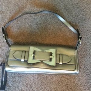 Brand new pewter color clutch